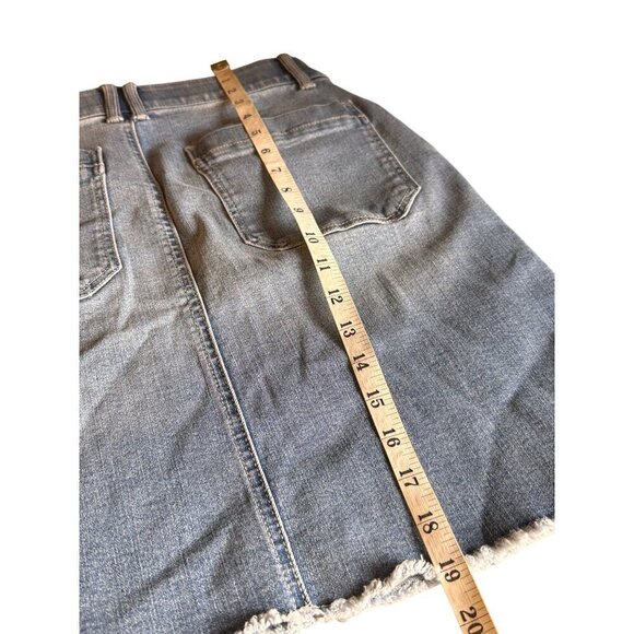Wit & Wisdom Frayed Hem With Pocket Details Denim Skirt Women's Size 4 - Picture 7 of 7